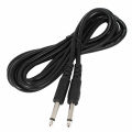 Guitar Cable For Bass And Electric Guitar - Straight To Straight Angle 1/4 Inch Instrument Cable - Black | 3 Meter. 