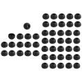 (COKP) 50 Pcs Black Earbuds Earpiece In Ear Buds Tip Cover Replacement. 
