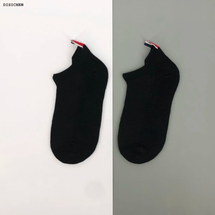 DISICHEN%20Sales%20promotion%20TB%20Men's%20Boat%20socks%20Luxury%20Brand%20Solid%20Color%20Crew%20Socks%20Korean%20Fashion%20Style%20Cotton%20Knitted%20Uni%20Casual%201/6%20Pairs%20Sockings%20-%20Image%207