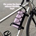 Storage Bag Waterproof Bicycle Front Tube Bag Multifunctional Durable Bicycle Handlebar Bag Portable Adjustable Road Bike Hanging Bag Outdoor Use. 