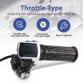 Bike Twist Throttle for Electric Bike Throttle 36V Gas Handle Throttle LCD Display Lock Key. 