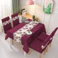 Pack Of 6 Seater Waterproof Table Cloth Dining Chair Covers Decoration Cover Table Cloth Home Party Decor. 
