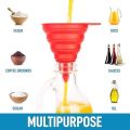 Silicone Flexible and Foldable Funnel for Liquid and Food Transfer By Hamro Store. 