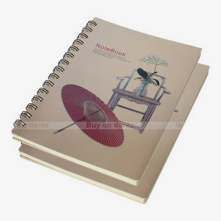 2 Set Of Multicolor Printed Spiral Notebook