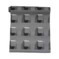 Grey Colour 3D Block Design PVC Wallpaper. 