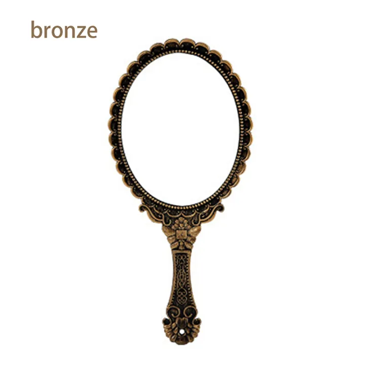 1Pcs%20Portable%20Vintage%20Makeup%20Mirror%20Hand%20Hold%20Oval%20Round%20Mirror%20Noble%20Restore%20Ancient%20Ways%20Court%20Mirror%20Beauty%20Tool%20Kengding%20-%20Image%204