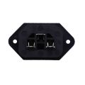 AC 250V 10A IEC 320 C13 Panel Mount Plug Connector Socket Black. 