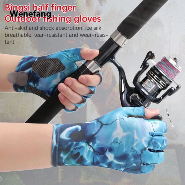 Wenefang%20Men's%20Summer%20Fishing%20Anti-slip%20Wearable%20Cool%20Outdoor%20Professional%20Fishing%20G10-DY%20Half%20Finger%20Gloves%20Ice%20Silk%20Breathable%20Soft%20UV%20-%20Image%205