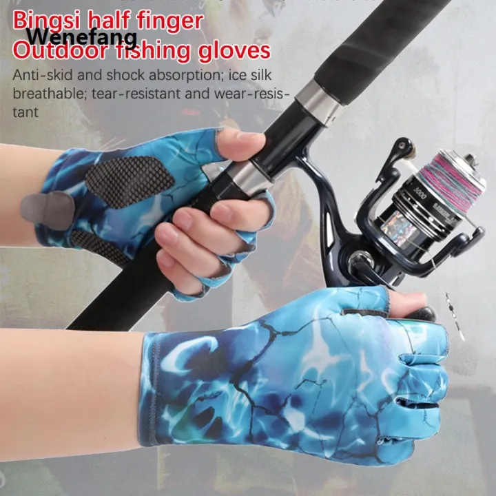 Wenefang%20Men's%20Summer%20Fishing%20Anti-slip%20Wearable%20Cool%20Outdoor%20Professional%20Fishing%20G10-DY%20Half%20Finger%20Gloves%20Ice%20Silk%20Breathable%20Soft%20UV%20-%20Image%205