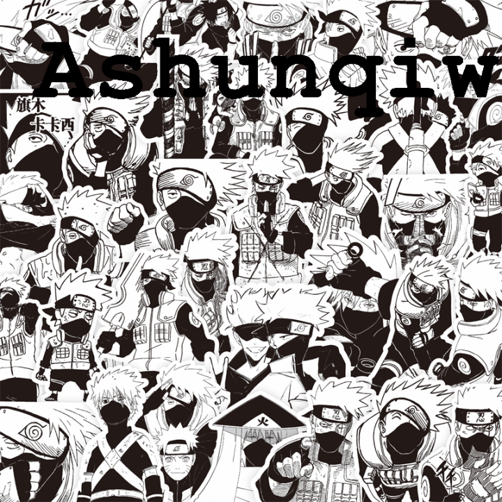 Ashunqiwen%20Special%2065-75PCS%20Black%20White%20NARUTO%20Anime%20Stickers%20Decoration%20Suitcase%20Scrapbooking%20Laptop%20Phone%20Stationery%20Manga%20Kid%20Sticker%20-%20Image%207