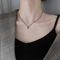 Black Moon Necklace | Horn Crescent Choker | Simple Half Moon Pendant | Black Crescent Necklace for Women | Party Wear Jewelry | Trendy Boho Necklace | Gothic Style Choker | Minimalist Pendant Necklace | Statement Jewelry for Girls | Daraz Fashion | P1. 