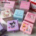 Wenefang Sanrio Hello Kitty Storage Box Makeup Bag Cinnamoroll Jewelry Box Fifty percent discount Drawer Style Arrange My Melody Cute Holiday Gifts for Girls. 