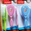 Baby Hair Brush and Comb Set for Newborn and Toddler Boy or Girl - Durable Plastic Baby Hair Brush for Cradle Cap. 