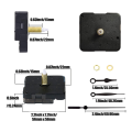 ARELENE 6 Pieces Clock Movements DIY Wall Clock Battery Operated Mechanism Clock Matching Parts and Pointers Shaft Length 22Mm. 