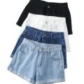 High Waist Denim Half Pants Shorts For Women - all color | Fashion High Waist Denim Half Pants For Women // HP. 