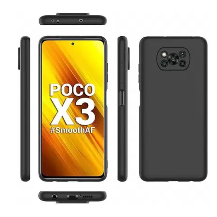 Original Xiaomi Mi Poco X3 / Pro/ NFC Silky Soft-Touch Liquid Silicone Phone Protective Cover Case for Poco X3 with logo