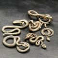 8 Styles Brass Metal Multitool Hand Bag Pendant Snake Shape Keychain Cobra Animal Keyring Key Ring Tool. 