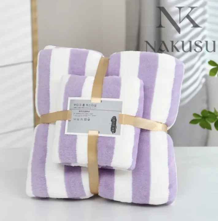 2%20Pcs%20Coral%20Fleece%20Bath%20Towel%20Small%20&%20Large%20Size%20Soft%20Towel%20for%20Women%20Men%20Kids%20Water%20Absorbent%20No%20Lint%20Quick%20Drying%20Towel%20Set%20-%20Image%205