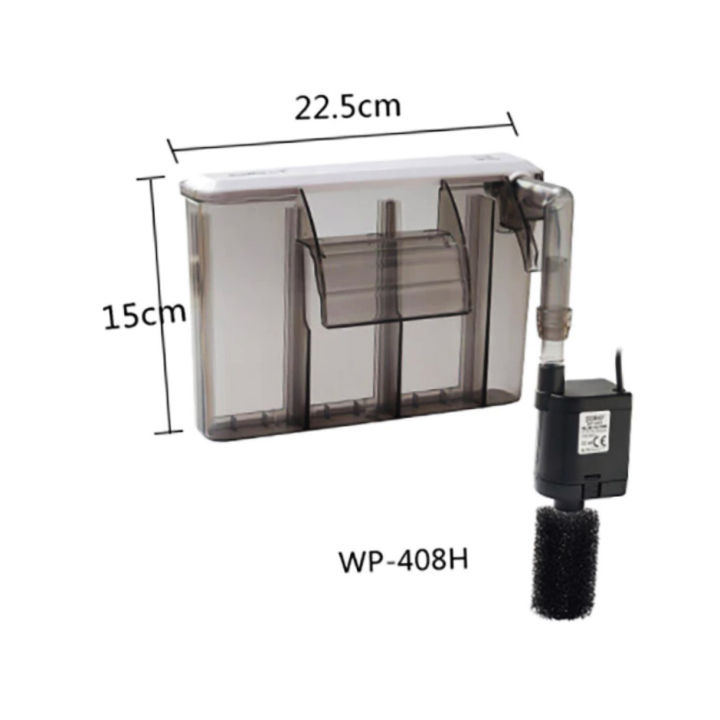 SOBO%20Aquarium%20Filter%20Pump%20Slim%20Hang%20On%20Back%20Filter%20WP-408H%20-%20Image%204