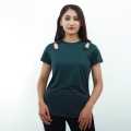 Labels Green Polyester Keyhole Top For Women LA T 0017-0020. 