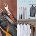 Rack with 360 Rotation Swivel Hook Tie and Belt Organizer Display for Closet Door Wall Belt Hanger for Closet Wooden Belts Organizer Belt. 