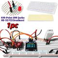 Solderless PCB Board 830 Tie Points MB-102 Breadboard U Shape Red & Blue Wires Solderless Breadboard White Experimental Connection Board Test Develop. 