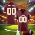Anedshaop Custom Burgundy White American Football Jersey Personalized Printed women>women Team Name Number Men Women Youth Kids Uniform Fans Gift. 