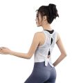 Spring and summer new sleeveless yoga clothes vest tops loose open back sexy mesh net red gym clothes sports smock. 