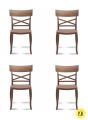Supreme CRUZ Heavy Moulded Plastic Cafeteria Design Chair( Set of 4 Chairs). 