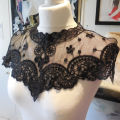 Trendiq Lace Neck Collar Hollow Design Flower Mesh Clothing Applique. 