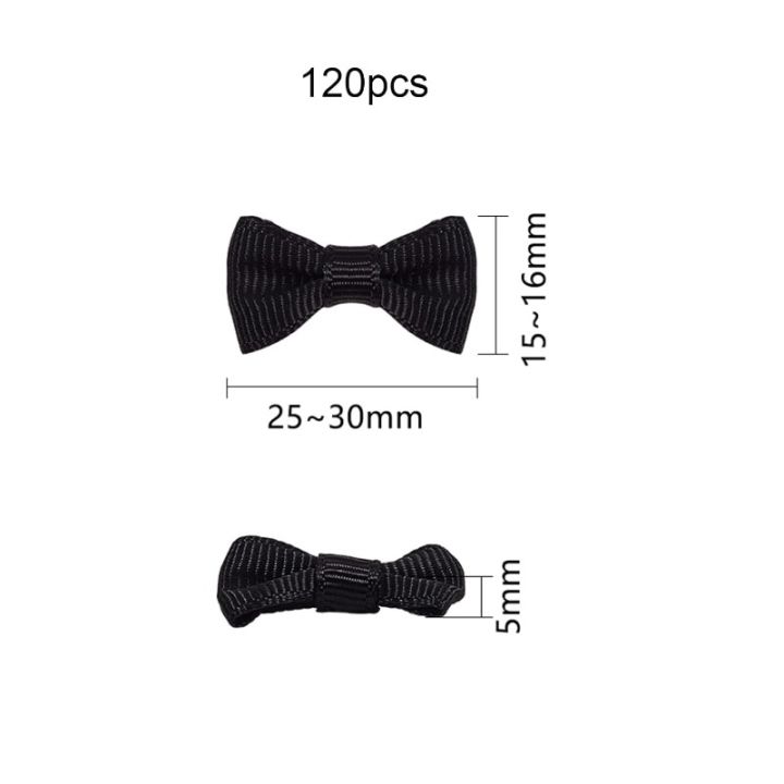 2025%20New%20120pcs%20Mini%20Bow%20Tie%20Bows%20Ribbon%20Bows%201%20Inch%20Grosgrain%20Ribbon%20Bowknots%20Black%20Mini%20Bow%20Ties%20Embellishment%20Woven%20Hair%20Bows%20-%20Image%208