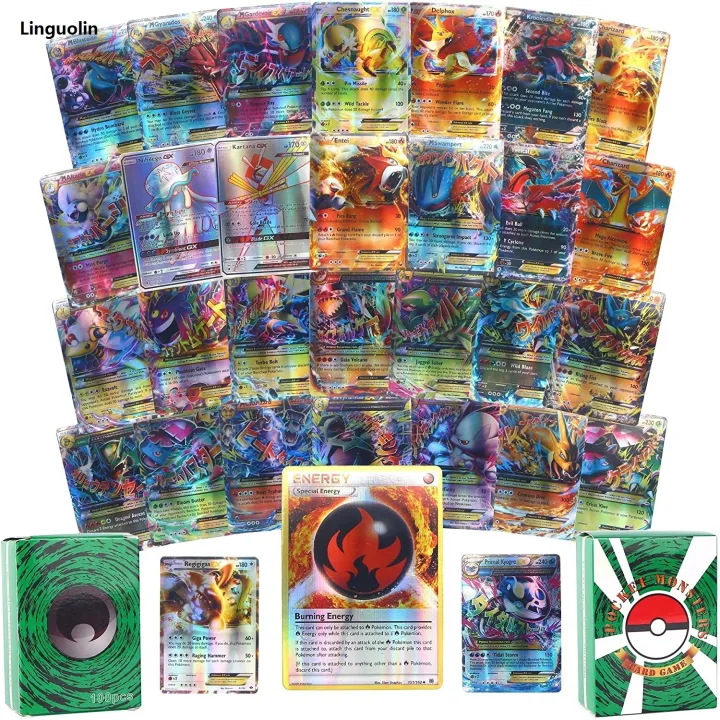 Linguolin%20100Pcs/box%20Newest%20Pokemon%20Vmax%20V%20Gx%20Ex%20Shiny%20Gold%20Metal%20Card%20Charizard%20Pikachu%20Rare%20Collection%20Battle%20Trainer%20Card%20Children%20Game%20-%20Image%202