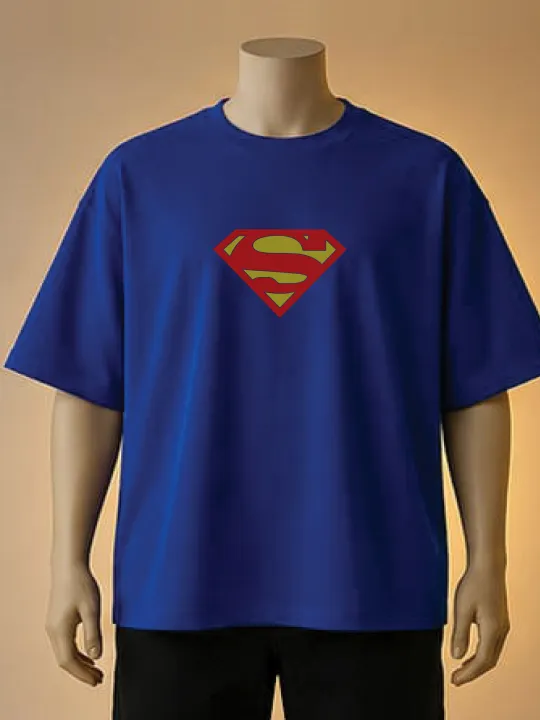 Superman%20Shield%20Logo%20Printed%20T-Shirt(Brown,%20Black,%20Maroon,%20White,%20Cream,%20Blue)%20-%20Image%206