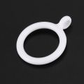 40X White 25mm Inner Plastic Curtain Rings. 