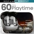 GOBoult Audio Z40 Wireless Earbuds With 60H Battery Life 10mm Rich Bass Drivers, IPX5, Ear Buds TWS, Type-C Fast Charging, Zen™ ENC Mic, Low Latency Gaming. 
