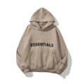FEAR OF GOD double thread Essentials trendy LOGO on chest pressure glue hooded thin men's and women's sweater. 