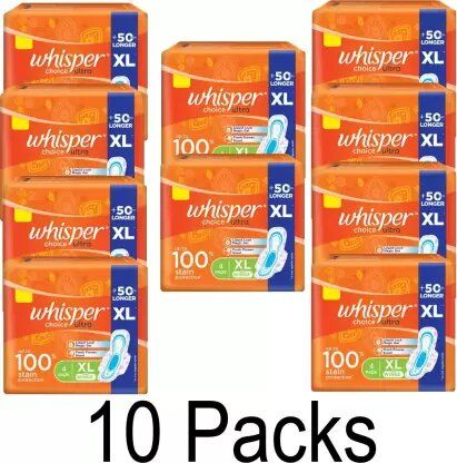 Whisper%20-%20Sanitary%20Pads%20(Pack%20of%2010)%20-%20Image%204