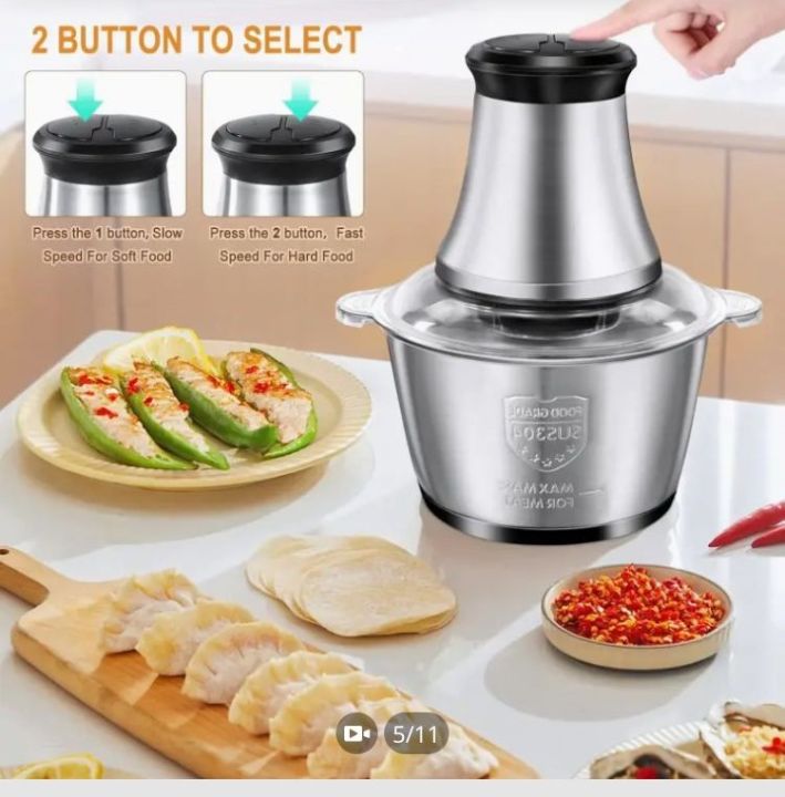 Electromax%20Stainless%20Steel%20Electric%20Vegetable%20Chopper%20And%20Meat%20Grinder%20Food%20Processor-%202.5%20Lit%20-%20Image%204