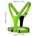 Work Fishing Sports Vest LED Reflective Vest Double-sided Lighting High Visibility Night Running Light Up Vest Night Warning Adjustable Waist/Shoulder Running Gear Cycling. 
