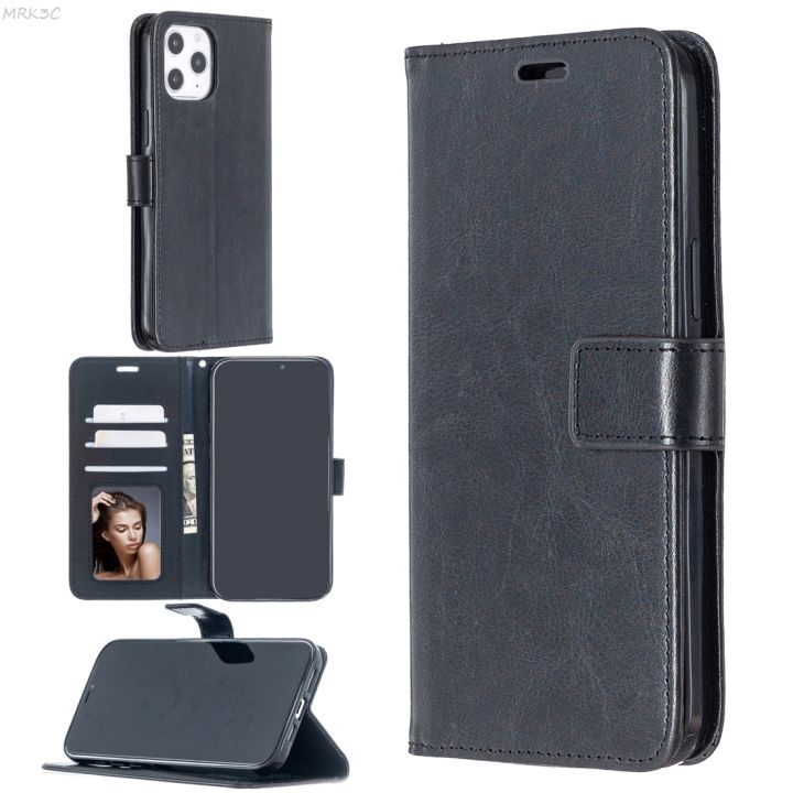 MRK3C For iPhone 12 Pro Max Crazy Horse Texture Horizontal Flip Leather Case with Holder y Card Slots y Wallet y Photo Frame