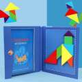 Hot Magnetic 3D Puzzle Geometric Shapes Tangram Jigsaw Board Kids Montessori Games Children Educational Wooden Toys. 