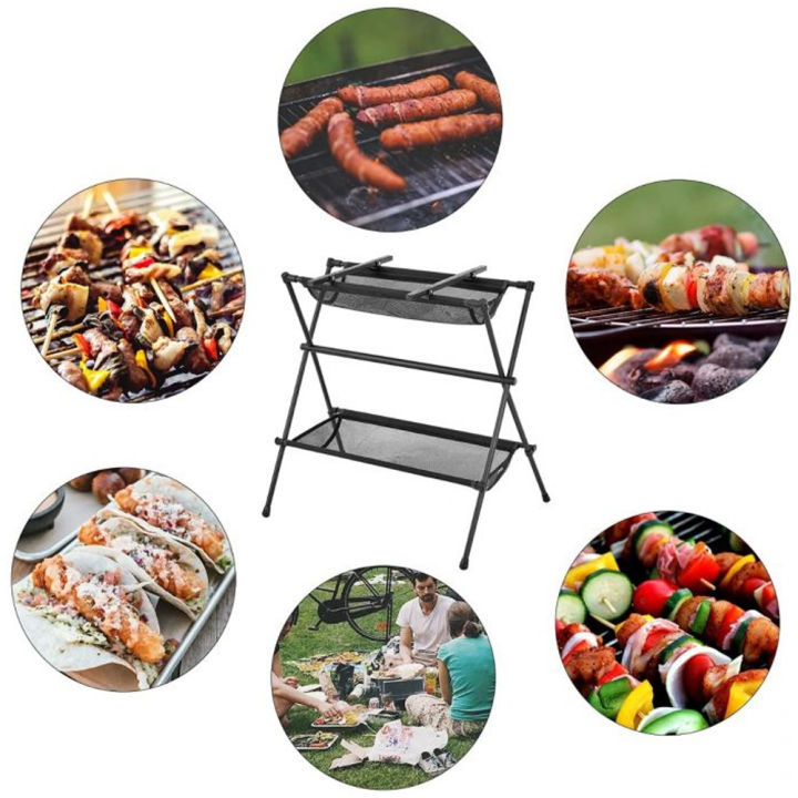 KingCamp%20Portable%20Camping%20Grill%20Folding%20Grill%20Barbecue%20Linghtweight%20Aluminum%20Frame%20with%20Mesh%20Shelf%20Storage%20Rack%20for%20Camp%20Kitchen%20Outdoor%20-%20Image%206