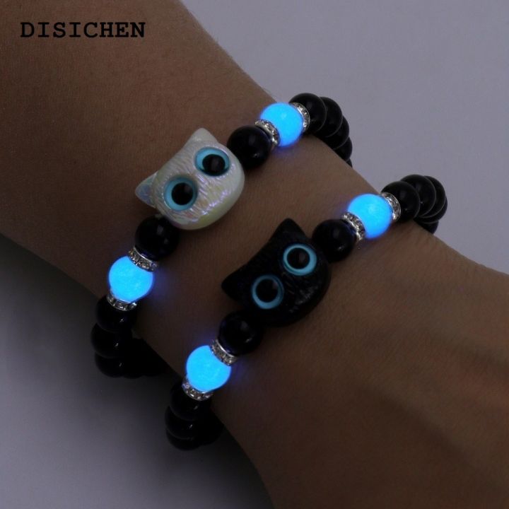 DISICHEN%20Portable%20Cute%20Big%20Eye%20Cat%20Luminous%20Bracelets%20For%20Women%20Cartoon%20Animal%20Pendant%20Beaded%20Hand%20Chain%20Friendship%20Couple%20Bracelet%20Jewelry%20Gift%20-%20Image%205