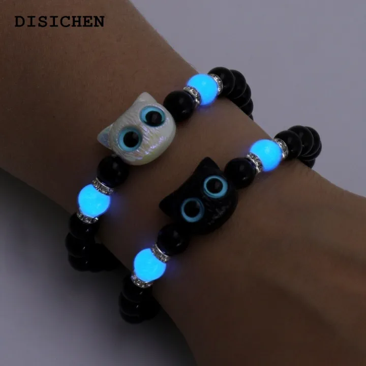 DISICHEN%20Portable%20Cute%20Big%20Eye%20Cat%20Luminous%20Bracelets%20For%20Women%20Cartoon%20Animal%20Pendant%20Beaded%20Hand%20Chain%20Friendship%20Couple%20Bracelet%20Jewelry%20Gift%20-%20Image%205