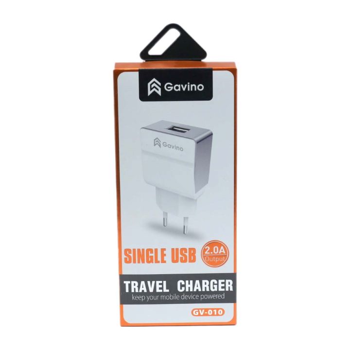 Original Gavino Fast Travel Charger 2A GV-010 Micro Type-B Data cable - 10V support