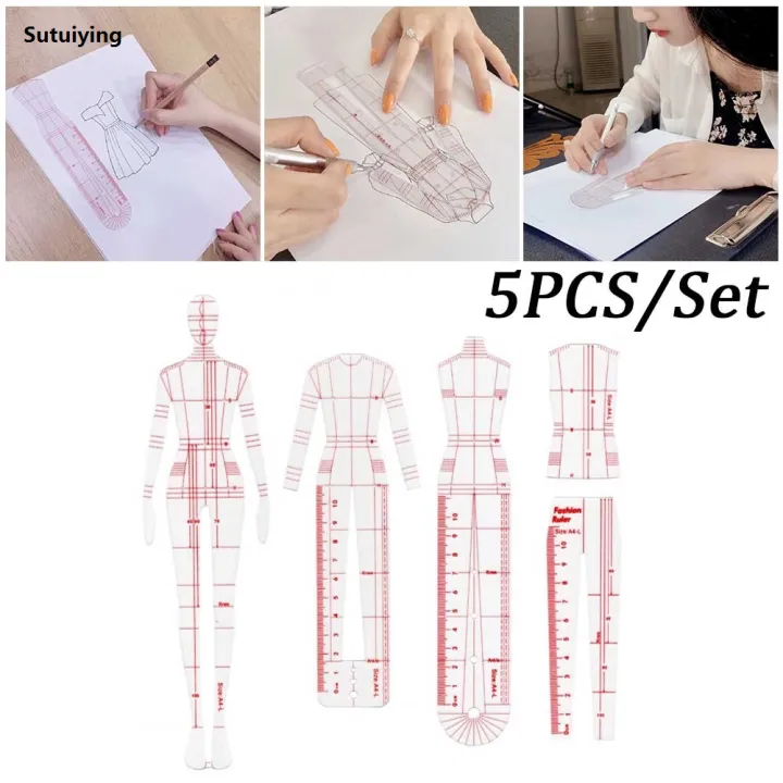 Sutuiying Fashion Drawing Template Ruler Illustration Template Ruler ...