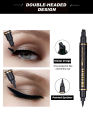 1 Piece Stamp Eyeliner - Black Eyeliner Stamp Wingliner Double Ended Liquid Eyeliner Waterproof Long Lasting,Smudge-proof, No Dipping Eyeliner Pencil Make Up Eye Liner. 
