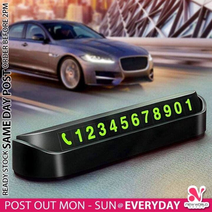 Temporary Car Parking Phone Number Card Plate Adhesive Magnetic Numbers Sticker Display Holder