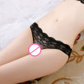 Women's Lingerie Panties Open Back Knickers Lace Underwear Crotchless Panties See Through Underpants Sleepwear. 