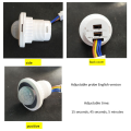 3X Mini PIR Infrared Motion Sensor Detection 220V Adjustable Time Infrared Automatic LED Light Witch. 